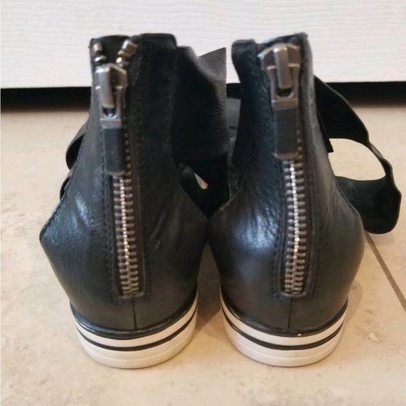 Eileen Fisher Sport Platform Sandals in Black Size 7.5 Zipper Back - Picture 7 of 9